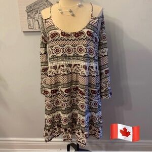 Bluenotes Cold Shoulder Dress.  XL